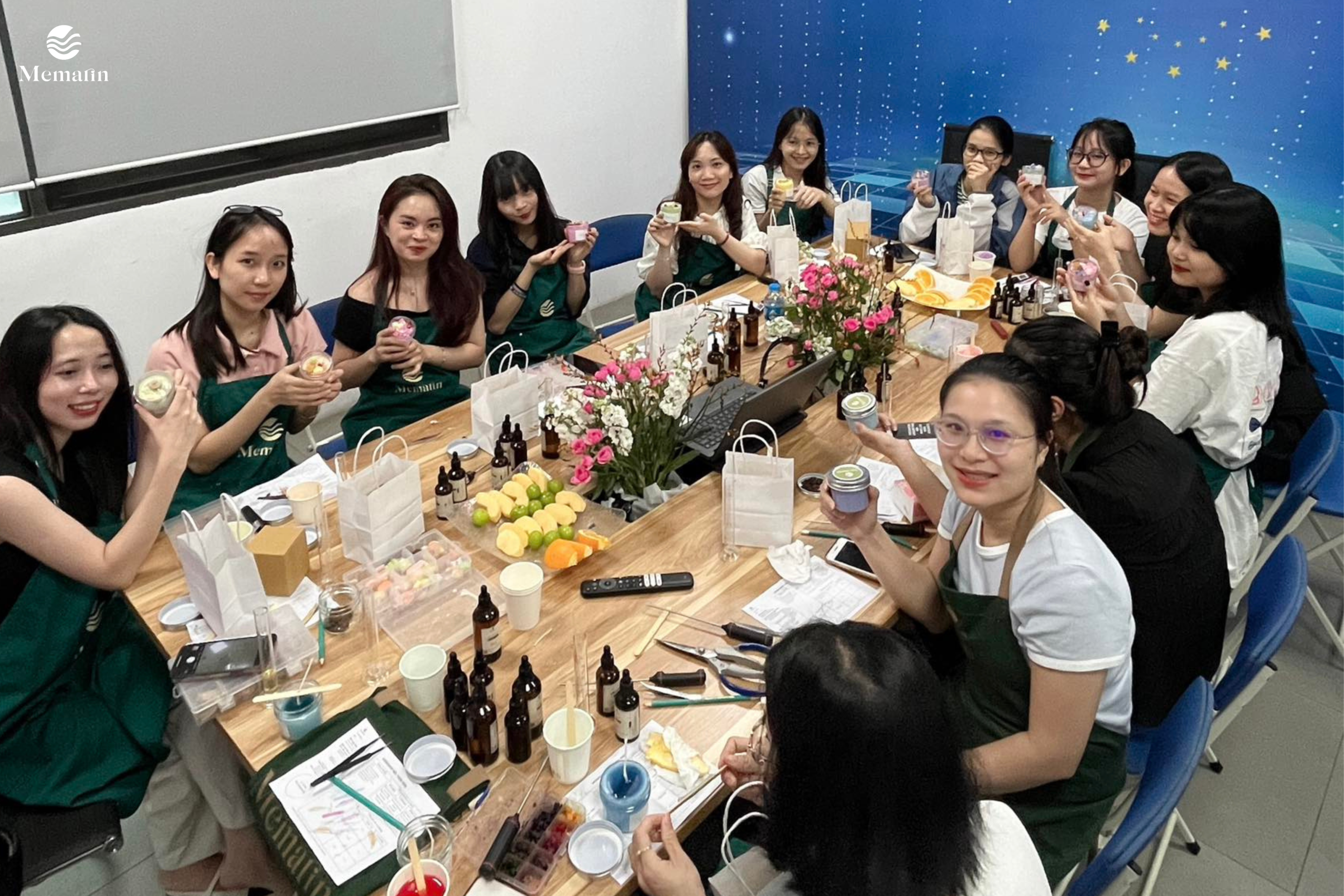 Không gian workshop nến thơm Memarin