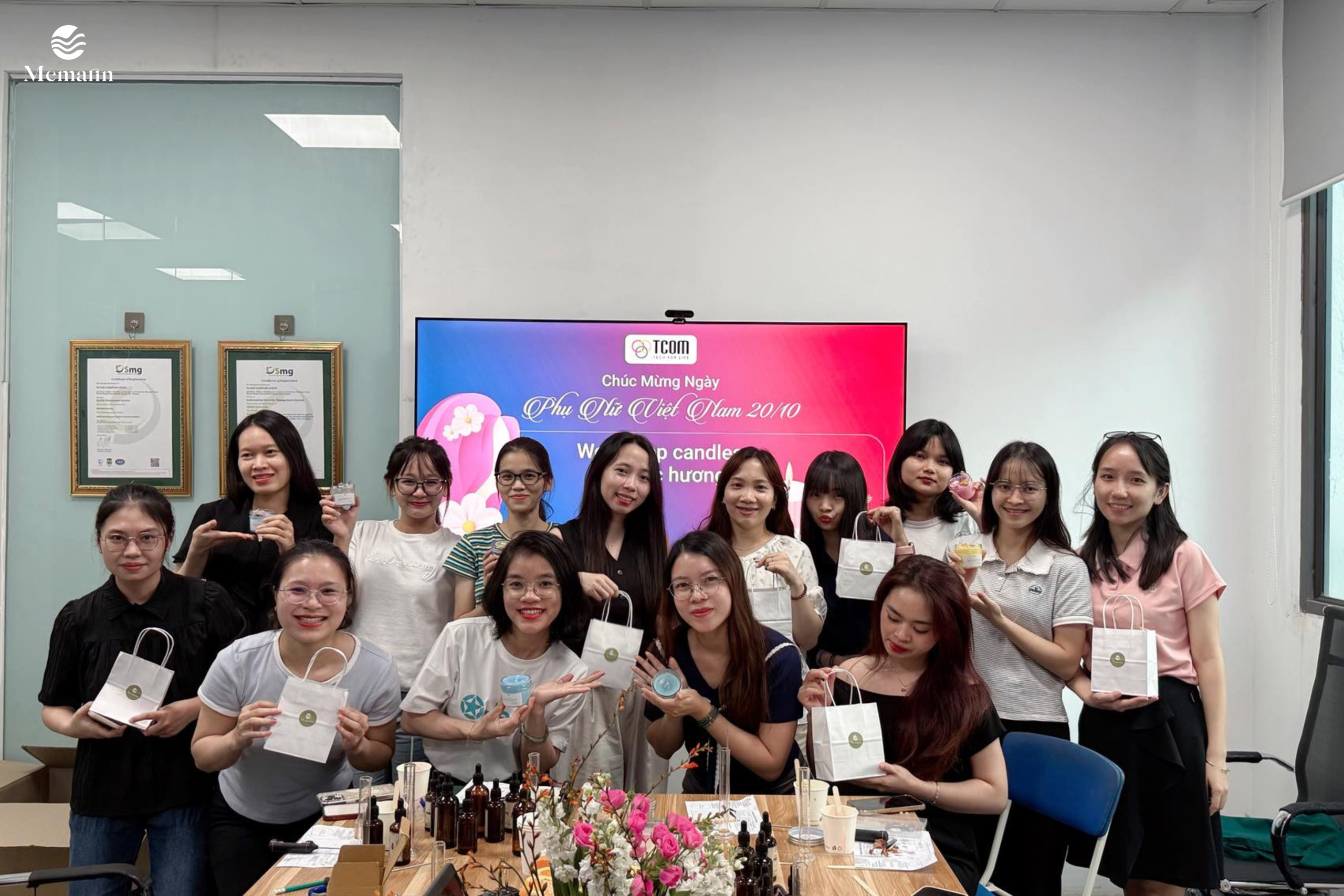 Thành phẩm workshop nến thơm