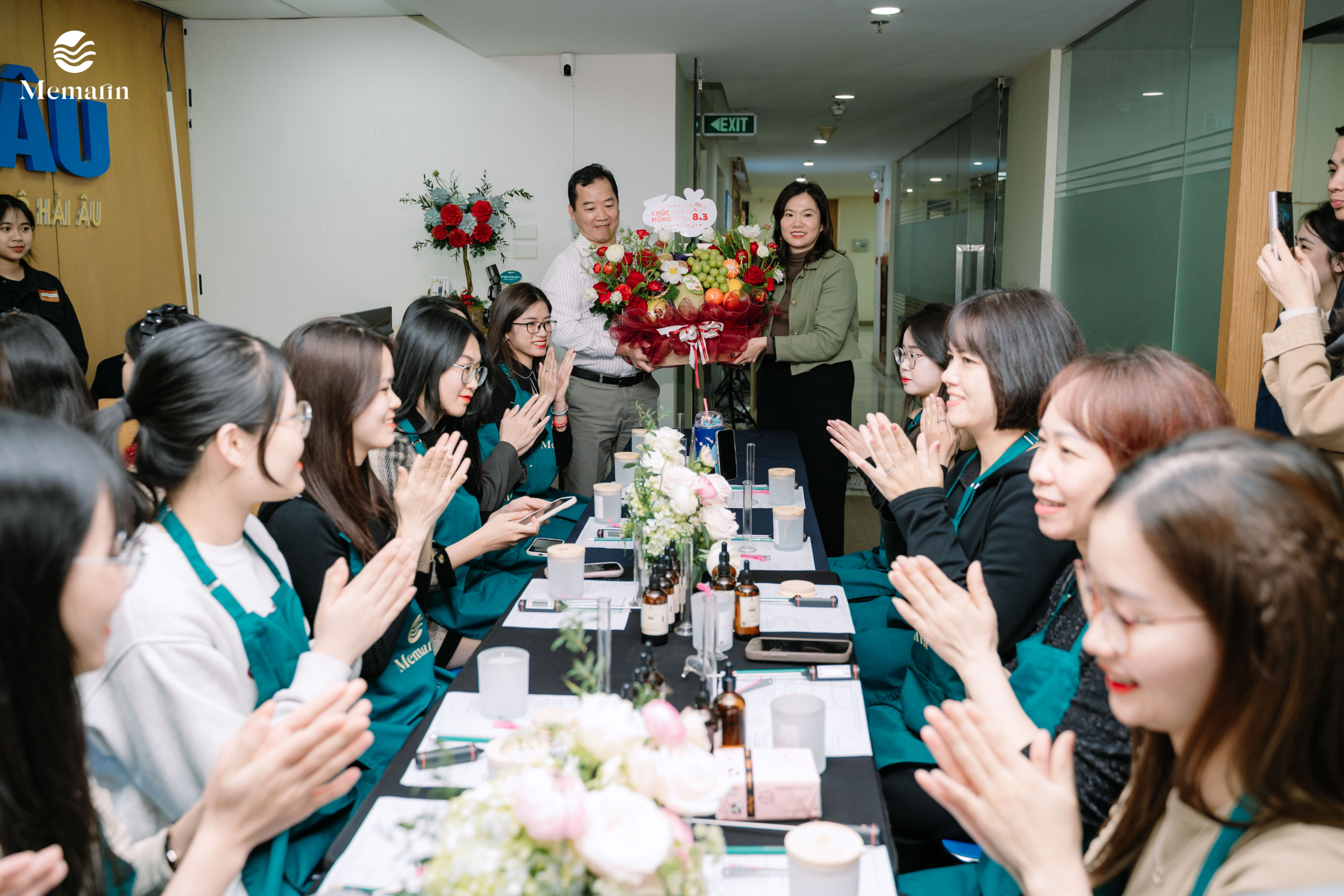 Workshop nến thơm cùng Ô tô Hải Âu – Món quà tinh tế dành tặng phái đẹp Không gian workshop nến thơm được Memarin chuẩn bị chỉn chu